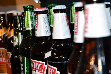Beer bottles liquor