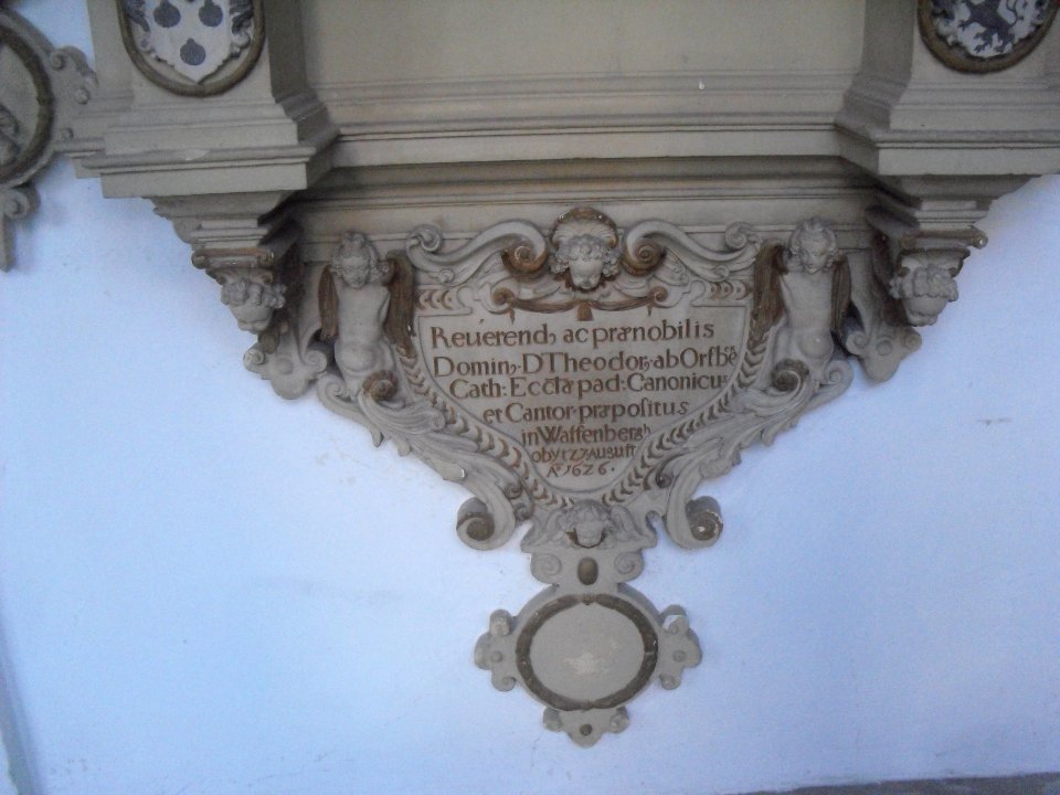Paderborn - Dom - Epitaph Theodor von Orsbeck - Inschrift
