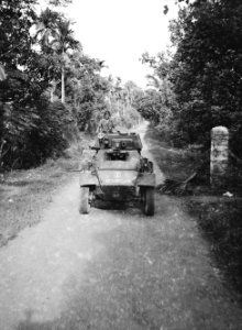 Padang. Van 12 tm 15 juli vierde het 5e Eskadron Pantserwagens van het Regiment, Bestanddeelnr 14028
