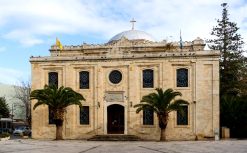 Outside church Hagios Titos Heraklion photo