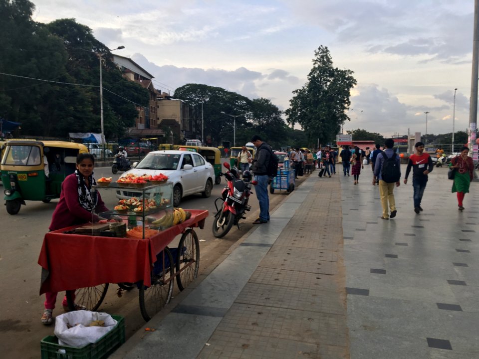 Outside Majestic Metro Station, Bangalore photo