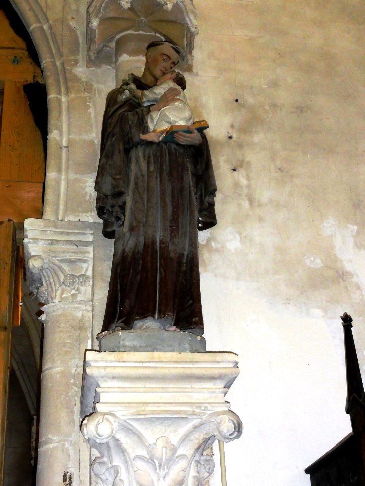 Ourville-en-Caux (Seine-Mar.) église Notre-Dame-de-l'Assomption, statue (06) Saint Antoine de Padoue