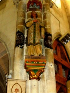 Ourville-en-Caux (Seine-Mar.) église Notre-Dame-de-l'Assomption, statue (10) Saint Laurent