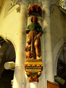 Ourville-en-Caux (Seine-Mar.) église Notre-Dame-de-l'Assomption, statue (19) Saint Roch