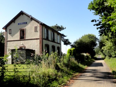 Ourville-en-Caux (Seine-Mar.) ancienne gare et véloroute du lin