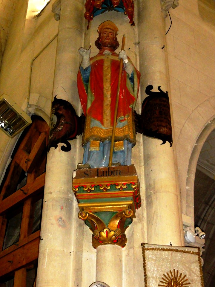 Ourville-en-Caux (Seine-Mar.) église Notre-Dame-de-l'Assomption, statue (11) Saint Lubin
