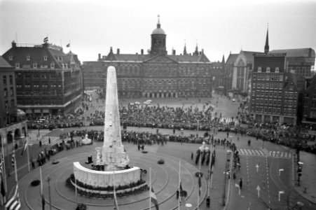 Overzicht van de plechtigheid op de Dam, Bestanddeelnr 925-5796