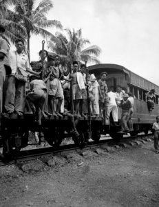 Padang. Trein met Indonesiërs, Bestanddeelnr 10470