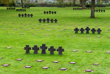 Overview german military cemetery La Cambe Calvados WWII