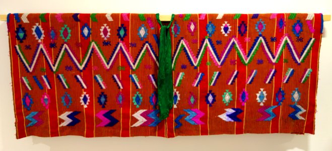 Over-huipil, Kaqchikel Maya, Tecpan, second half of 20th century, cotton, silk, wool - Textile Museum of Canada - DSC01301