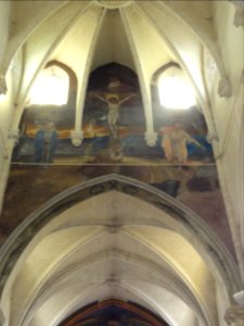 Ourville-en-Caux (Seine-Mar.) église Notre-Dame-de-l'Assomption fresque choeur