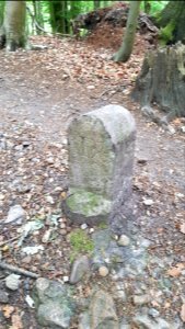 Overgeul-grenssteen Schweibergerbos bij Gerardusbeeldje (2)