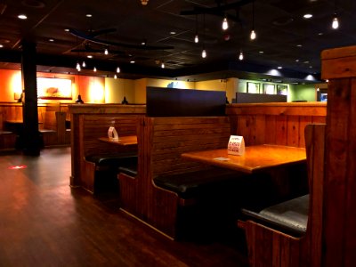 Outback booths closed for social distancing