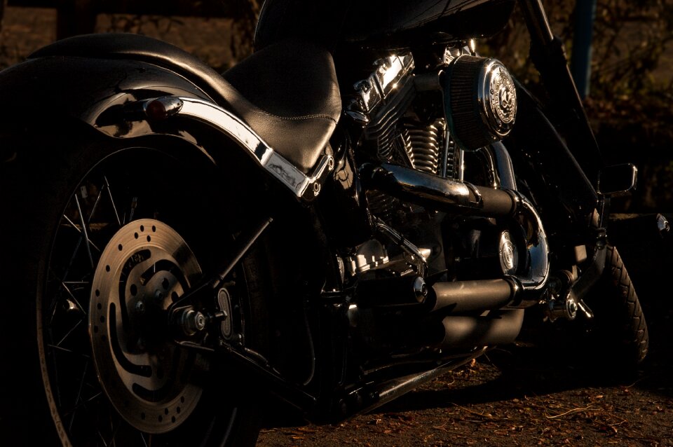 Motorbike chrome chopper