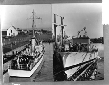 Overdracht patrouille vaartuig Freyer Den Helder en tewaterlating Hefring, Bestanddeelnr 906-8684