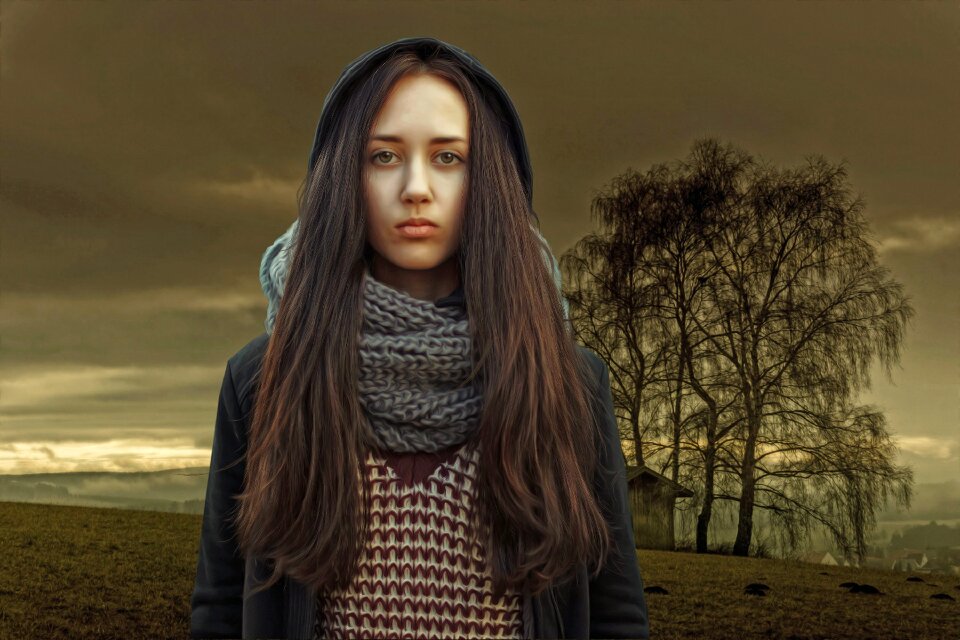 Fashion attractive portrait