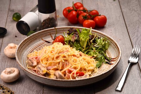 Gourmet pasta italian cuisine photo