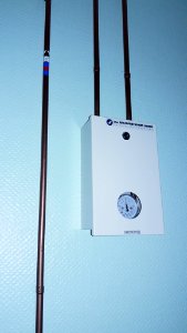 Oxygen tubes and box in the clinic, Russia