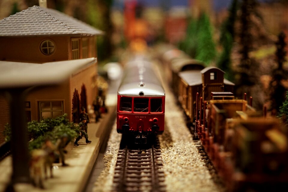 Locomotive railroad brown train