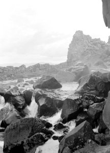 Oxararfoss, nationaal park þingvellir Gezicht op een deel van de waterval, Bestanddeelnr 190-0479