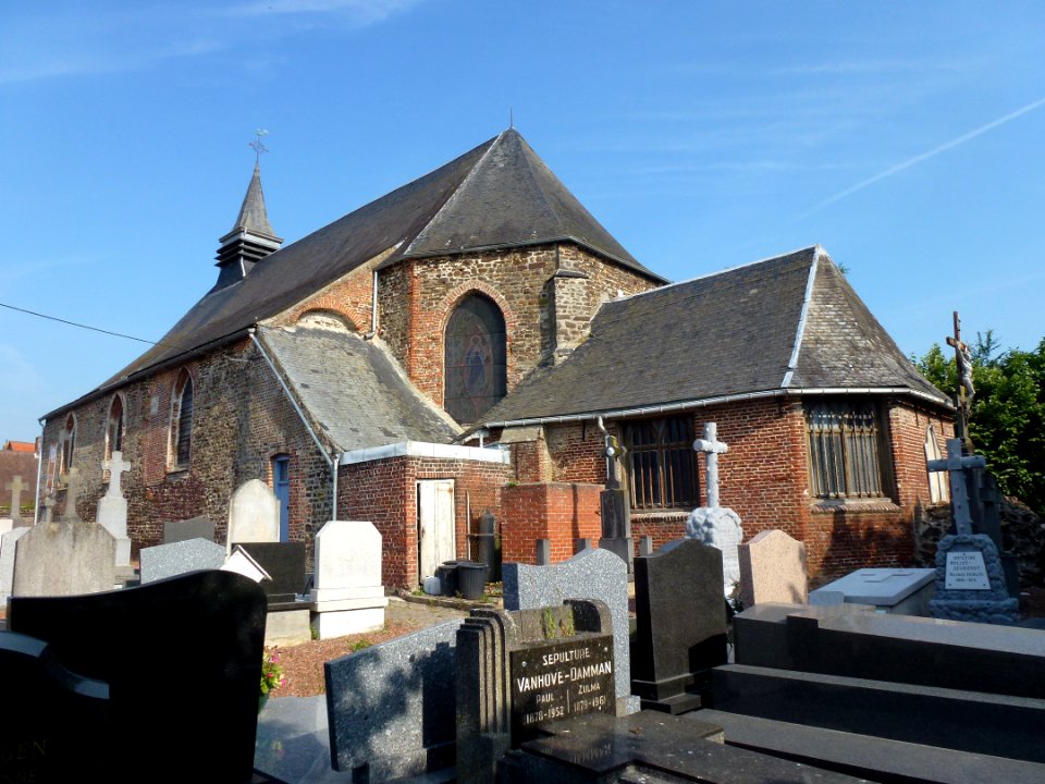 Oxelaëre (Nord, Fr) église, chevet