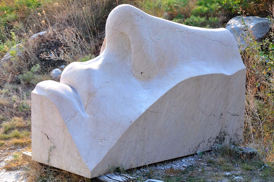 Carving stone head