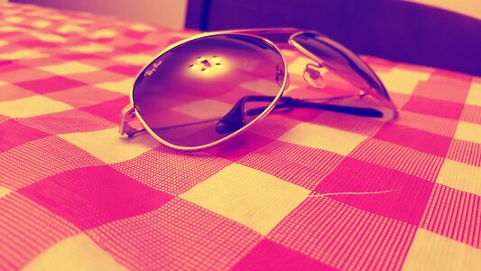 Style sunglasses table photo