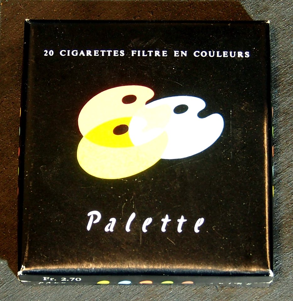 Palette, 20 cigarettes filtre en couleurs