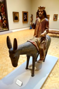 Palm Sunday Processional Figure, Christ Riding a Donkey, Austria, c. 1450, wood with polychromy - Chazen Museum of Art - DSC02015