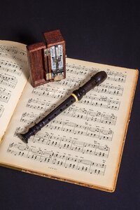 Metronome woodwind wooden flute photo