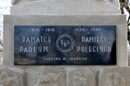 Památník padlým, Darkov (2)