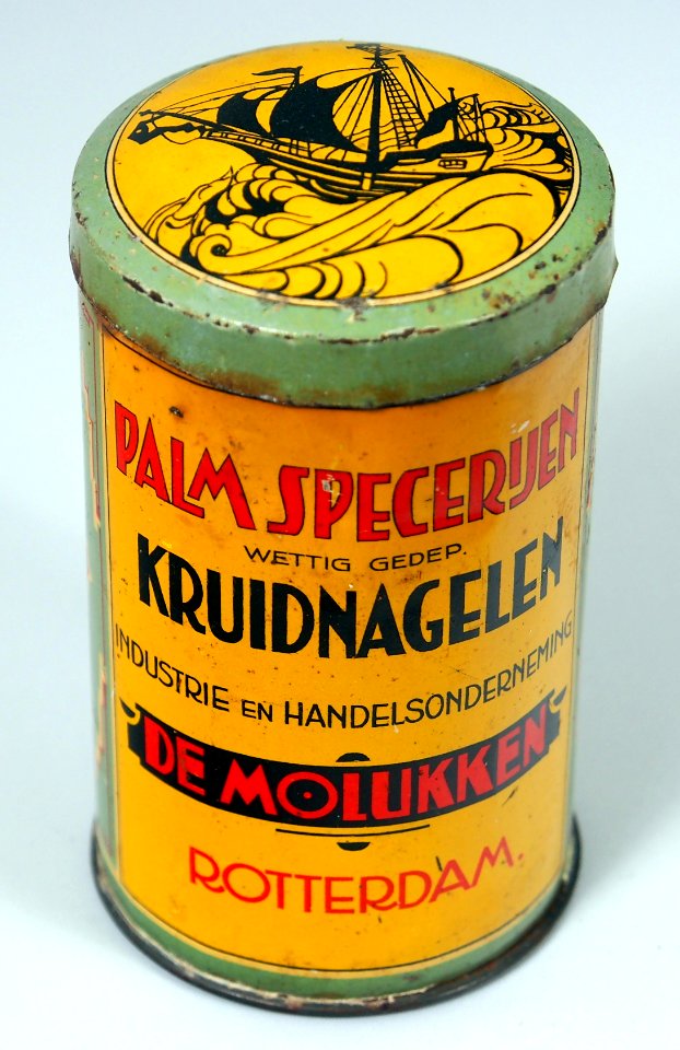 Palm Specerijen Kruidnagelen blikje van De Molukken, Rotterdam, foto 1