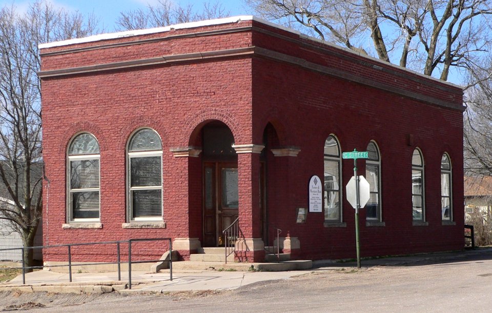 Palmyra, Nebraska Farmers and Merchants Bank from NE 1