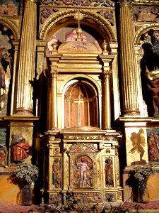 Pancorbo - Iglesia de Santiago, interior, retablo mayor 02
