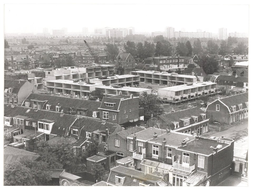 Panorama stadsgedeelte. Het Rozenprieel. NL-HlmNHA 54016863