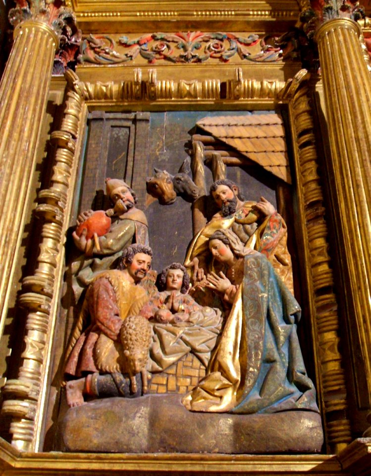 Pancorbo - Iglesia de Santiago, interior, retablo mayor 06