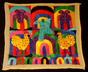 Panel, Kaqchikel Maya, Patzun, late 20th century, cotton and synthetic - Textile Museum of Canada - DSC01206