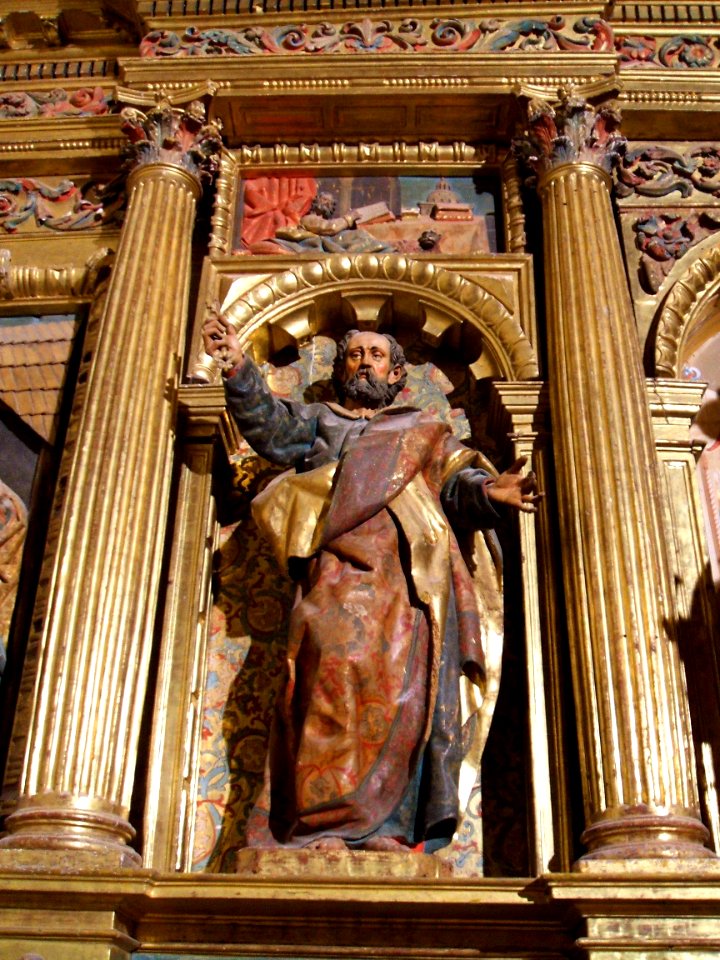 Pancorbo - Iglesia de Santiago, interior, retablo mayor 05