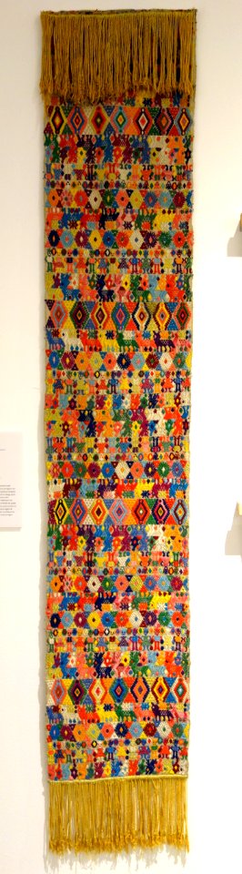 Panel, Kekchi Maya, Coban, view 1, late 20th century, cotton and silk - Textile Museum of Canada - DSC01287
