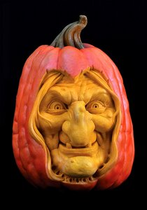 Sculpted pumpkin halloween photo