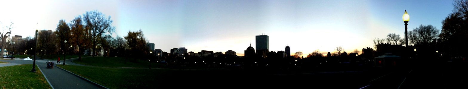 Panorama of Boston Common November 2010