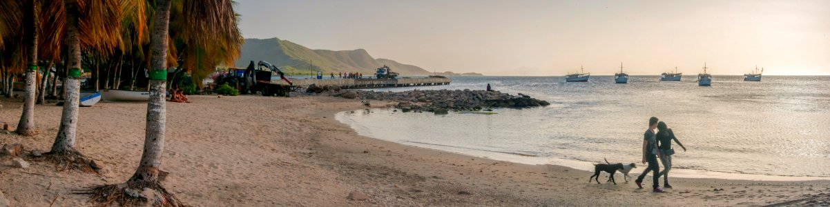 Panoramic of Juan Griego Bay Margarita island