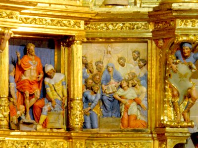 Pamplona - Convento de Santo Domingo e Iglesia de Santiago (PP Dominicos), retablo mayor 2