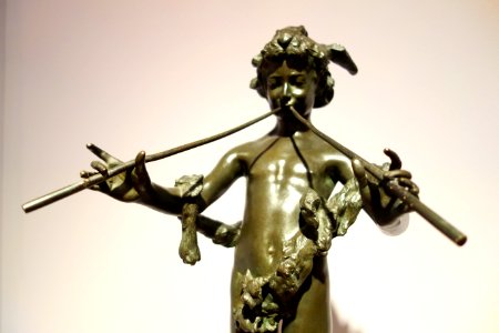 Pan of Rohallion by Frederick William MacMonnies, view 3, 1890, cast 1894, bronze - New Britain Museum of American Art - DSC09357
