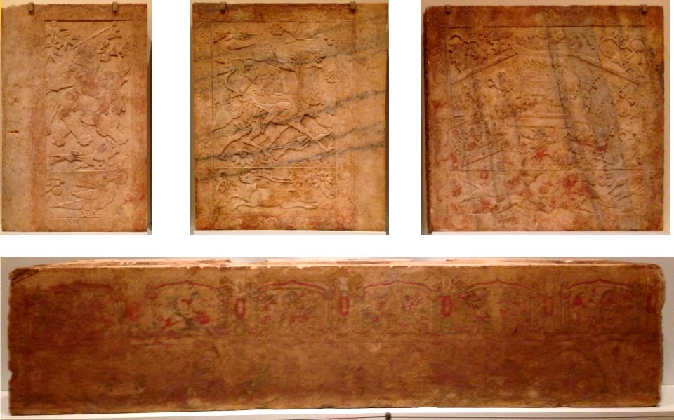 Panels from Yu Hong's outer coffin, Sui dynasty, Shanxi Museum