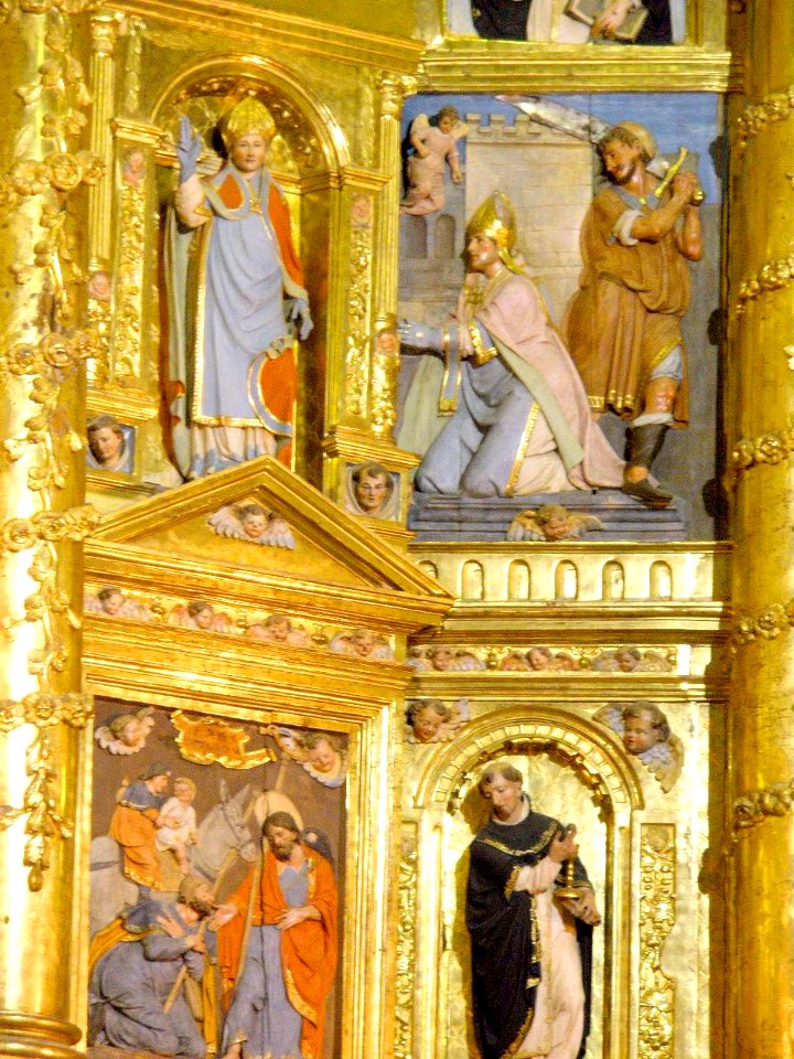 Pamplona - Convento de Santo Domingo e Iglesia de Santiago (PP Dominicos), retablo mayor 3