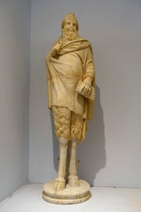 Pan statuette, S 199, Roman, 1st century AD, marble, from a Greek prototype of the 4th century BC - Musei Capitolini - Rome, Italy - DSC06171