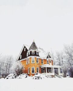 Cold rural house photo