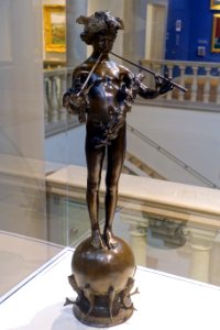 Pan of Rohallion by Frederick William MacMonnies, designed 1890, bronze - Currier Museum of Art - Manchester, NH - DSC08041