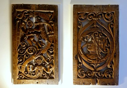 Panels, carved wood - Kelmscott Manor - Oxfordshire, England - DSC00132